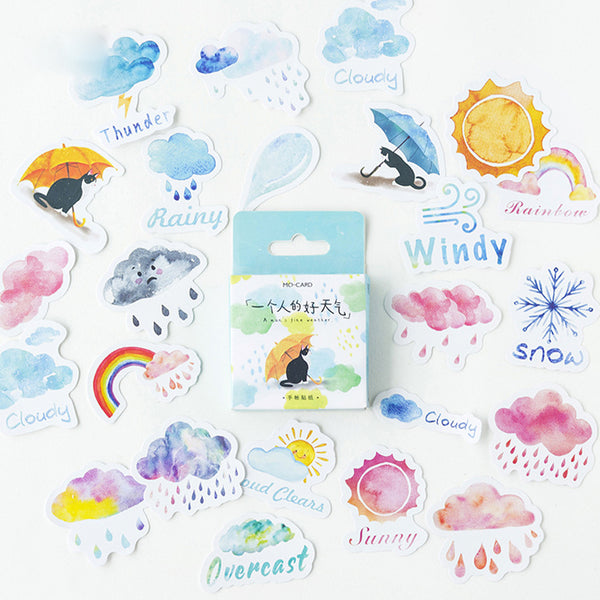 46pcs Fine Weather Stickers KINIYO Stationery