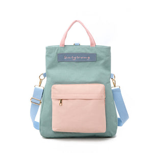 Contrast Color Biservice Shoulder Bag/Backpack KINIYO Stationery