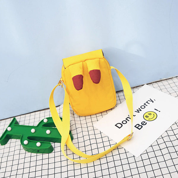 Pikachu Ear Yellow Cartoon Canvas Shoulder Bag