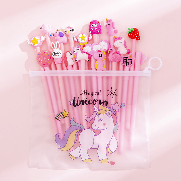 20pcs 0.38mm Cartoon Gel Pen Set KINIYO Stationery