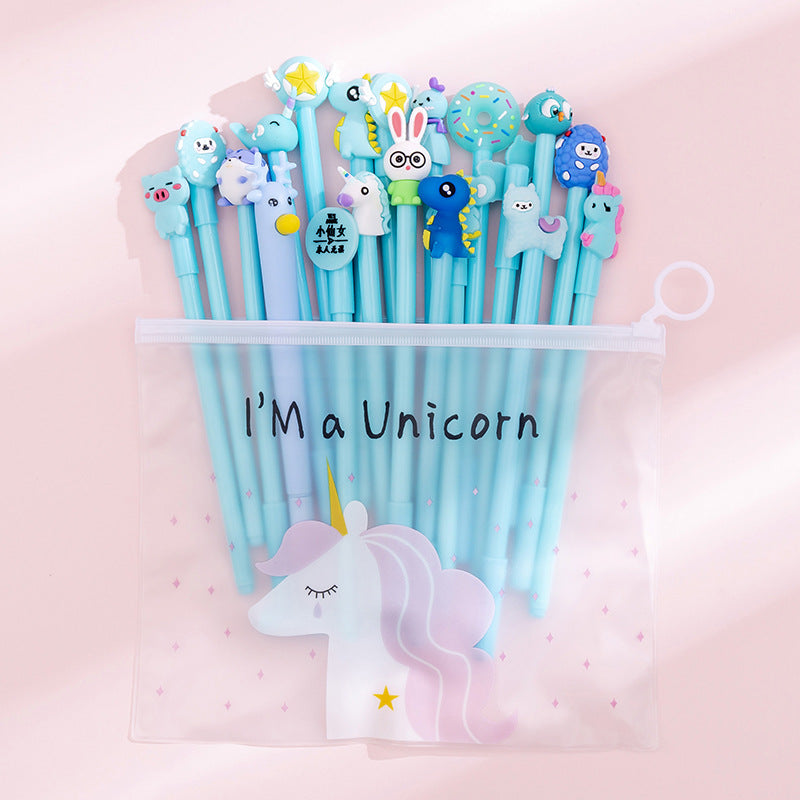 20pcs 0.38mm Cartoon Gel Pen Set KINIYO Stationery