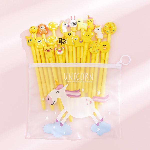 20pcs 0.38mm Cartoon Gel Pen Set KINIYO Stationery