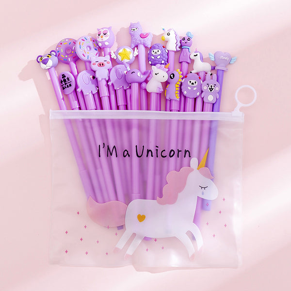 20pcs 0.38mm Cartoon Gel Pen Set KINIYO Stationery