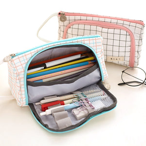 1 Piece Multifunctional Big Volume Canvas Pencil Case KINIYO Stationery