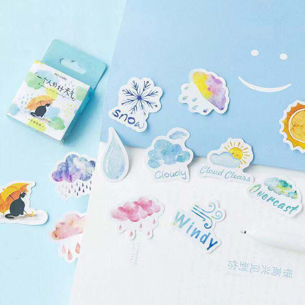 46pcs Fine Weather Stickers KINIYO Stationery
