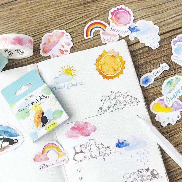 46pcs Fine Weather Stickers KINIYO Stationery